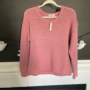 Madewell Pink Crew Neck Sweater